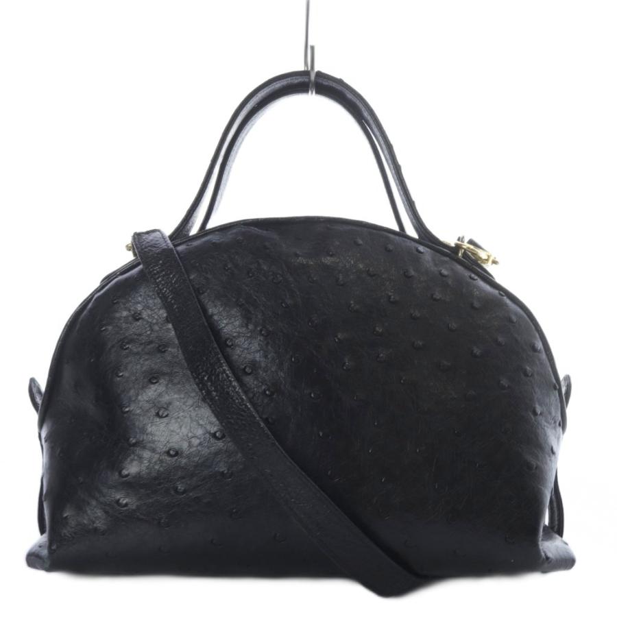 ジャンク品 サンタマリア SANTAMARIA オーストリッチ ハンドバッグ 