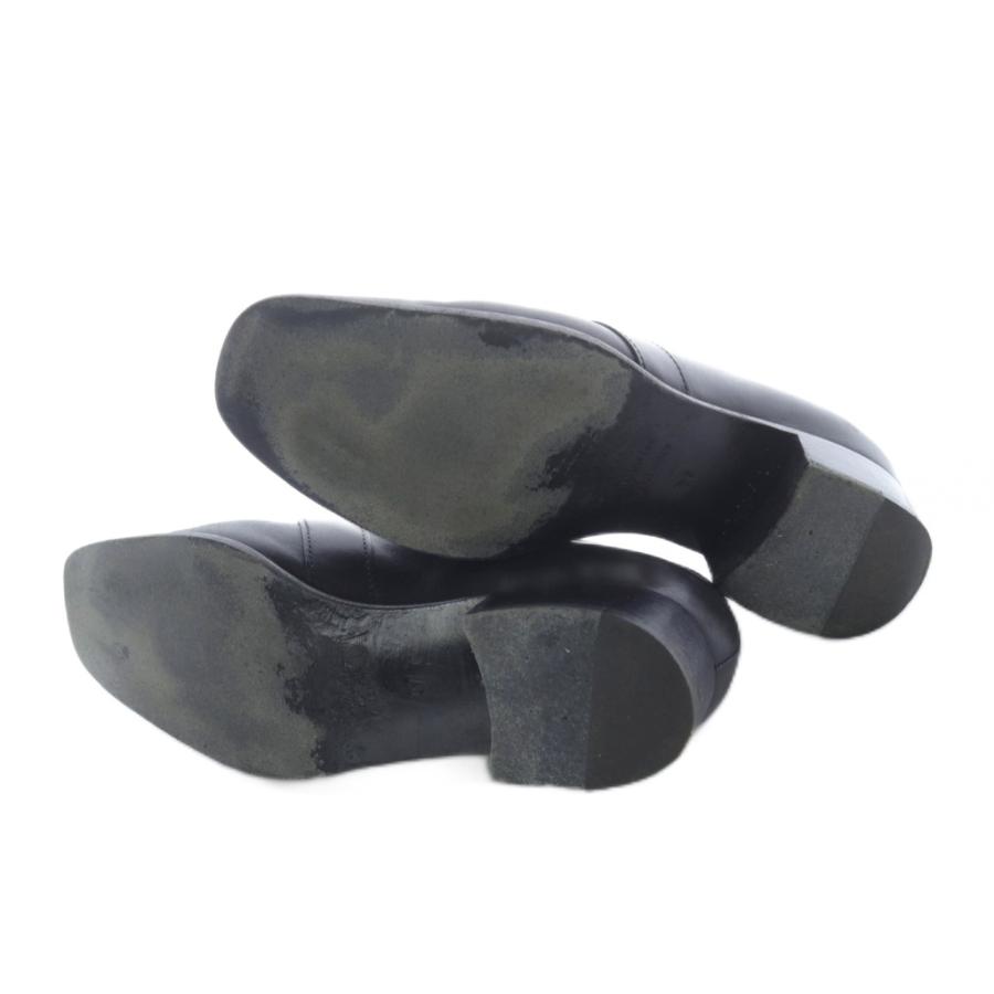 HERMES（エルメス） ウッドビット ローファー レザー 37 黒 ブラック