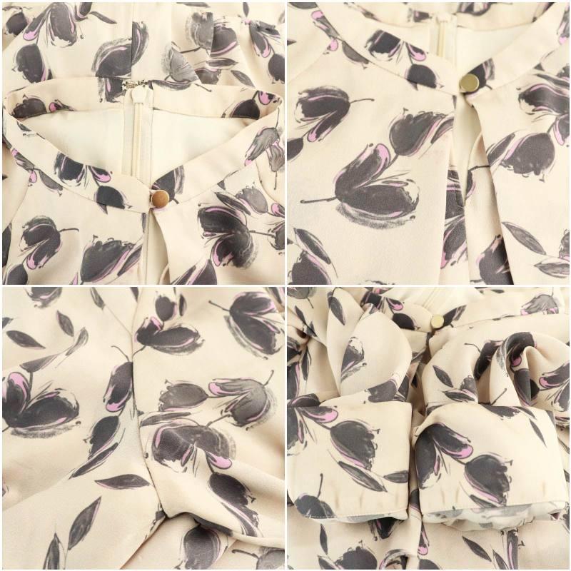 アナイ ANAYI 25SS チューリッププリントフレアワンピース ロング 38