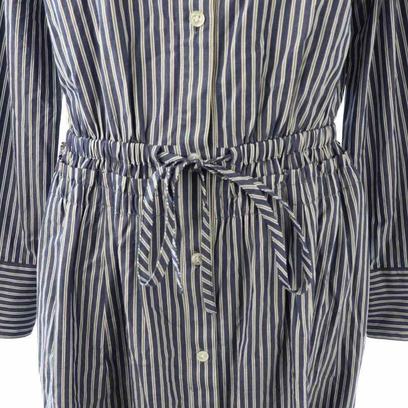 アナイ ANAYI 25SS ストライプドロストシャツ ワンピース ロング 38
