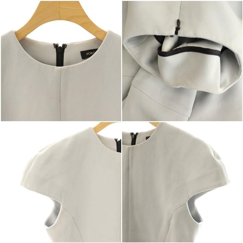 ヨーコチャン YOKO CHAN バルーンワンピース ドレス 38 ブルーグレー