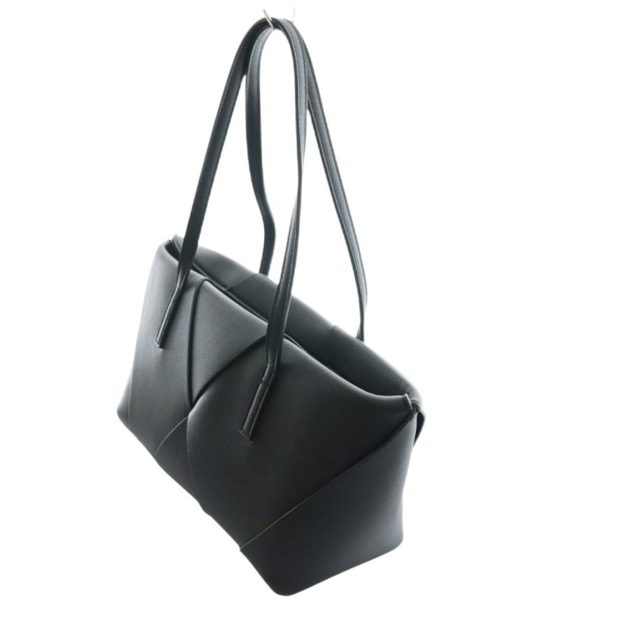 ZARA（ザラ） 編み込み細長バッグ トート 黒 ブラック /AQ □OS