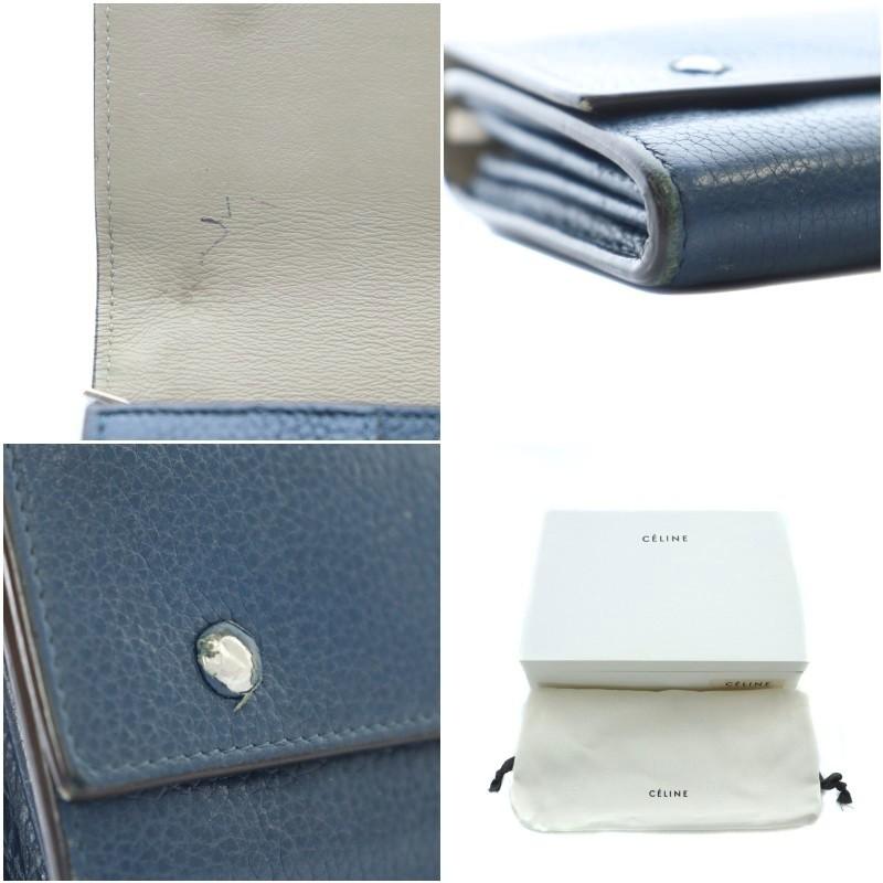 CELINE 長財布 二つ折り 財布 フラップ レザー レディース CELINE 長財布 二つ折り 財布 フラップ レザー レディース CELINE 長