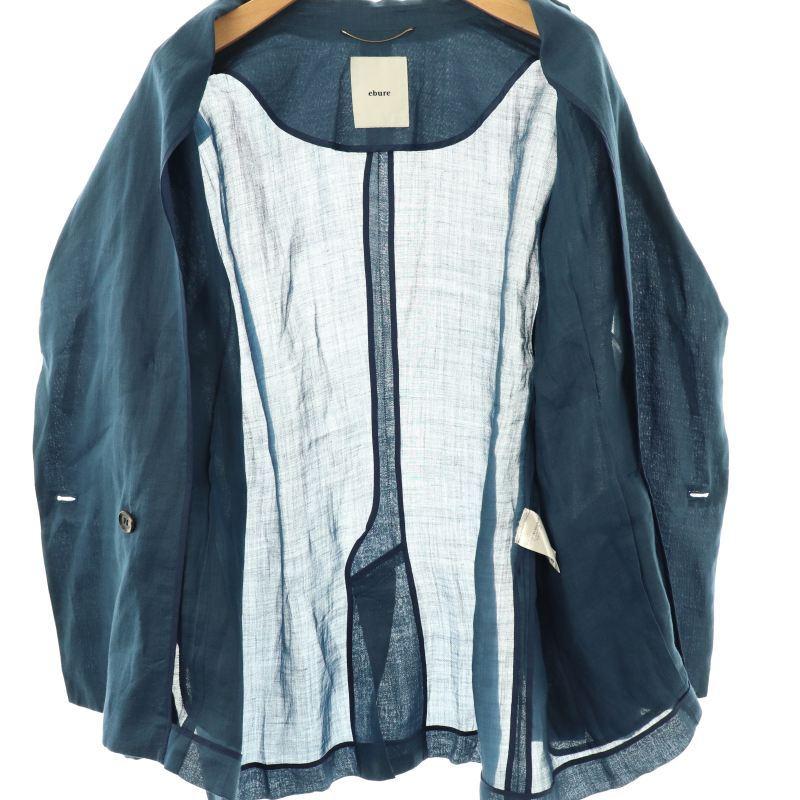 エブール ebure ラミーツイルジャケット テーラード ダブル 薄手