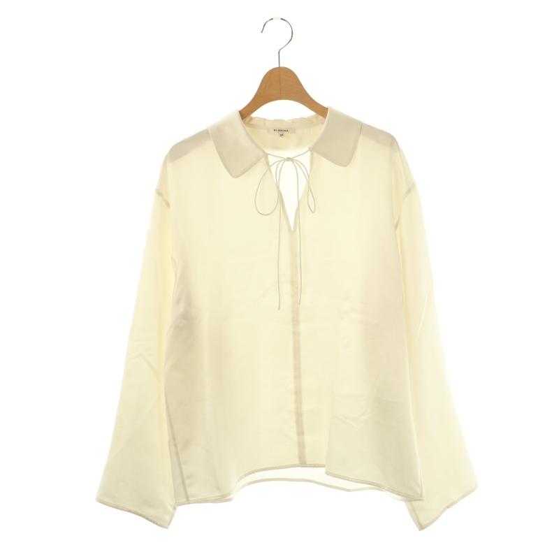 新品★BLAMINK ブラミンク ブラウス 36 ★blamink ブラミンク BLAMINK シルクサテンリボンタイブラウス 長袖 36