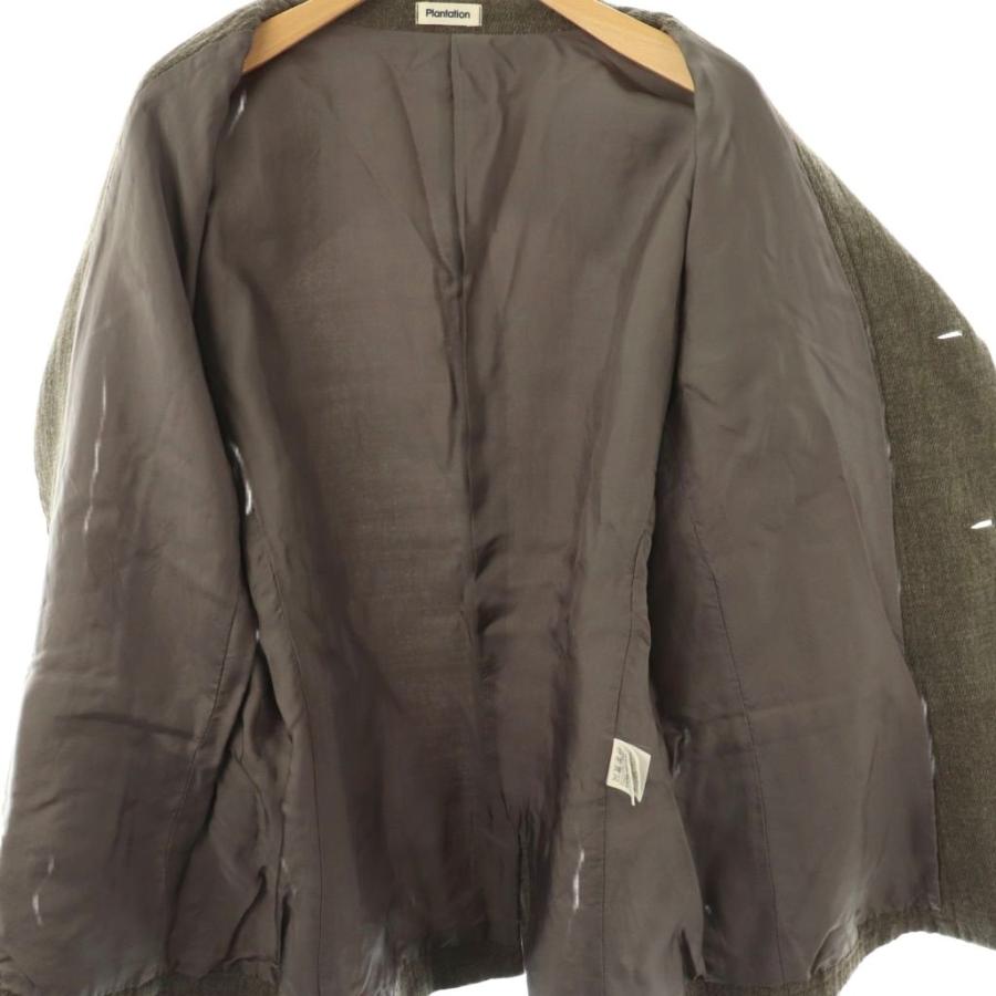 【美品】　Plantation プランテーション　ジャケット　ウール　黒　M プランテーション plantation ウール テーラードジャケット シングル