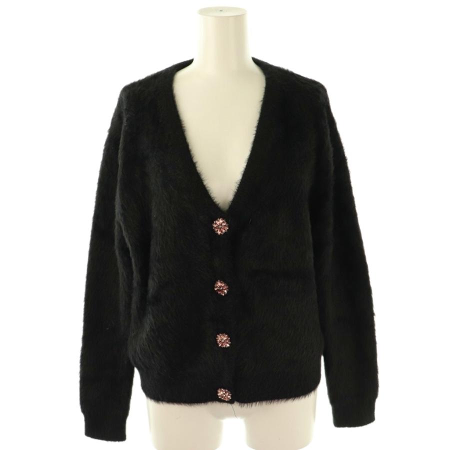 ZARA ザラ ビジューボタンカーディガン USAL ブラック /DO □OS