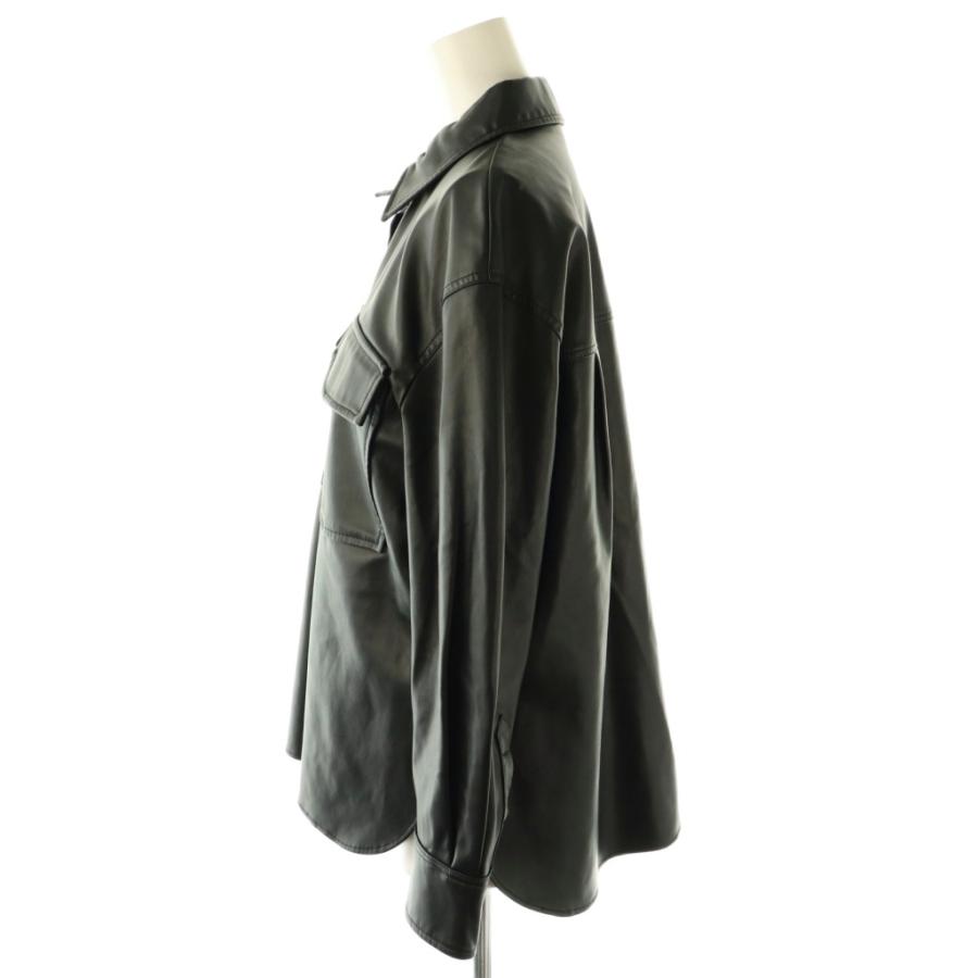 ZARA フェイクレザージャケットS ZARA（ザラ） フェイクレザー ジャケット ジップアップ S ブラック /DF