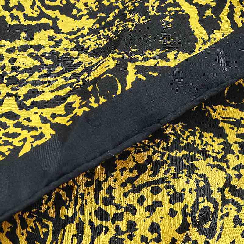 ジバンシィ GIVENCHY 総柄スカーフ 絹 シルク アニマル チーター 黄色