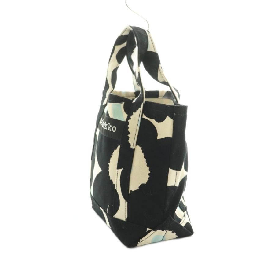 マリメッコ marimekko ウニッコ トートバッグ キャンバス 花柄 黒