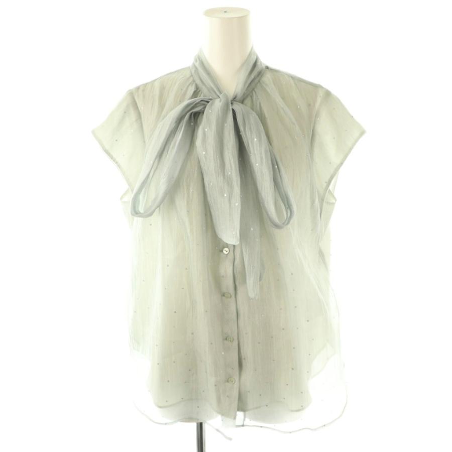ジャスグリッティー JUSGLITTY 24SS プチラメドット半袖ブラウス 2 