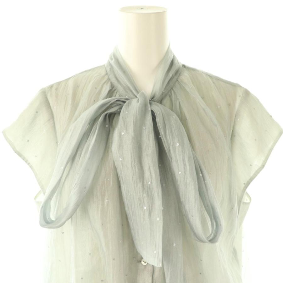ジャスグリッティー JUSGLITTY 24SS プチラメドット半袖ブラウス 2 