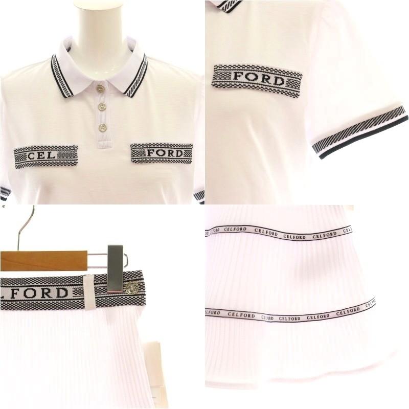 セルフォード CELFORD Golf ロゴデザインポロシャツ ロゴジャガード