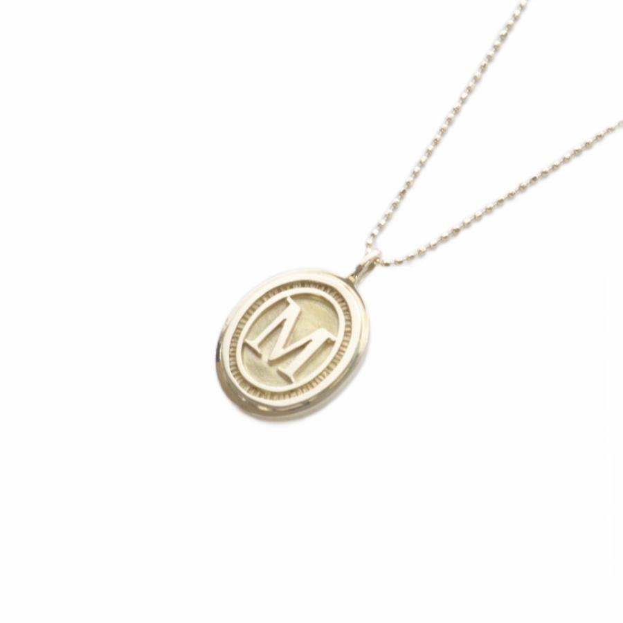 Quelle Chance【ケルシャンス】K10イニシャルN ネックレスチャーム ケルシャンス Quellechance K10 イニシャル M ネックレス イエロー