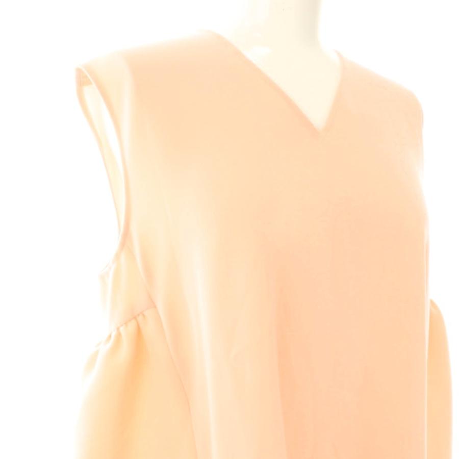 ヨーコチャン YOKO CHAN Vネックバックティアードブラウス  