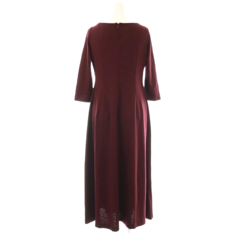 未使用 シビラ ボルドー ワンピース M シャンタン素材ワインレッド