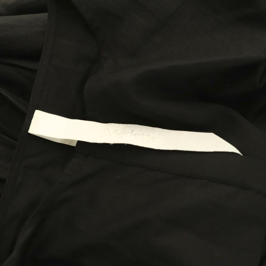 Merlette ブラック ひざ丈ワンピース 長袖 マーレット Merlette martel dress ワンピース 膝丈 長袖 XS