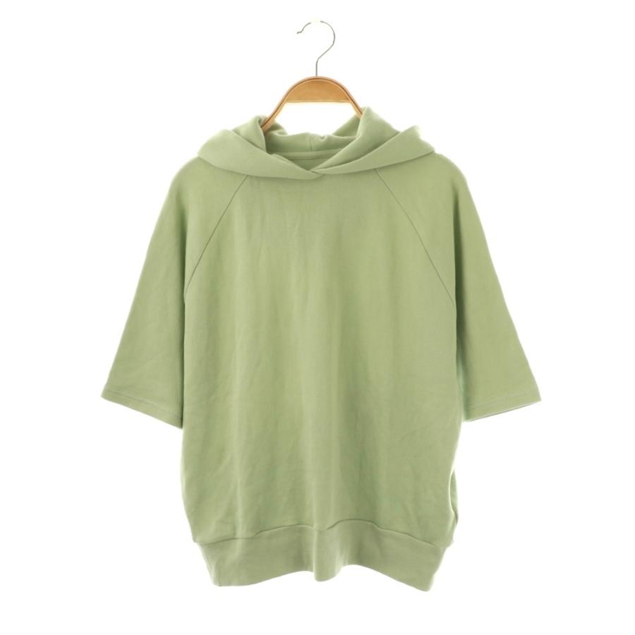 ozz conte 半袖パーカー　ミントグリーン スリードッツ three dots Souffle cotton hoody top 半袖パーカー S