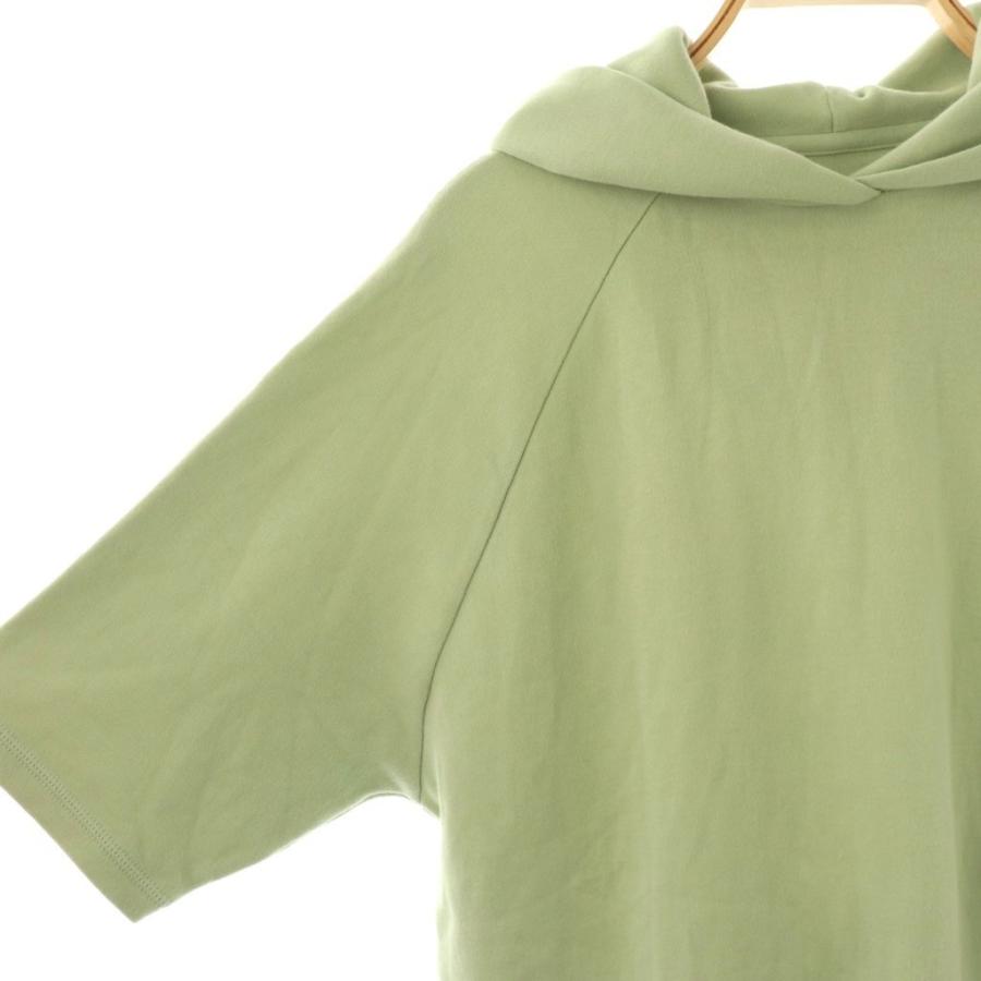 スリードッツ three dots Souffle cotton hoody top 半袖パーカー S