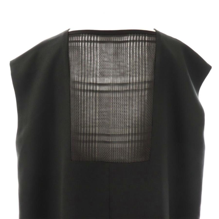 専用です。ADORE ノースリーブ チェックワンピース38 アドーア ADORE 25SS レノクロスチェックワンピース ノースリーブ V