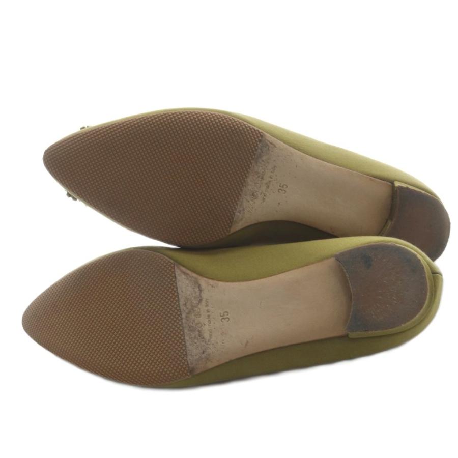 マノロブラニク MANOLO BLAHNIK ハンギシ サテンパンプス 35 22cm