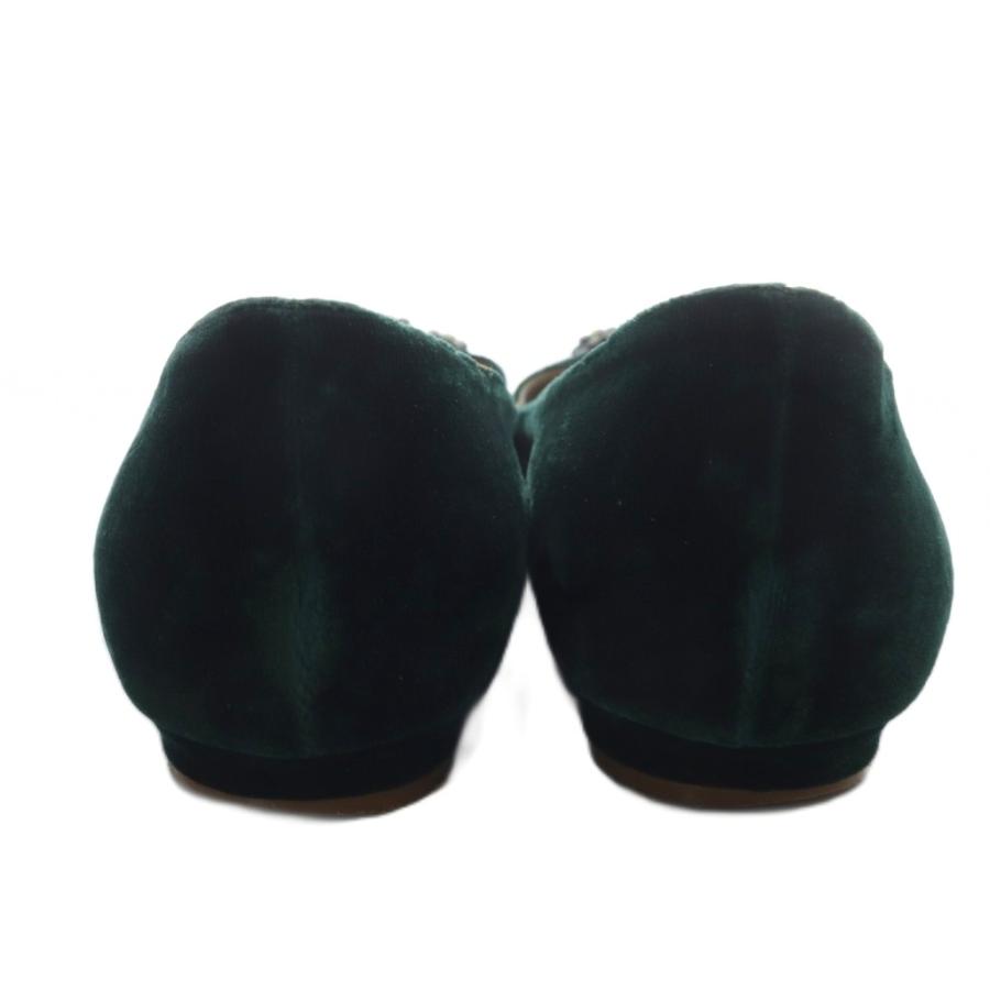 マノロブラニク MANOLO BLAHNIK ハンギシ ベルべットパンプス ポイン