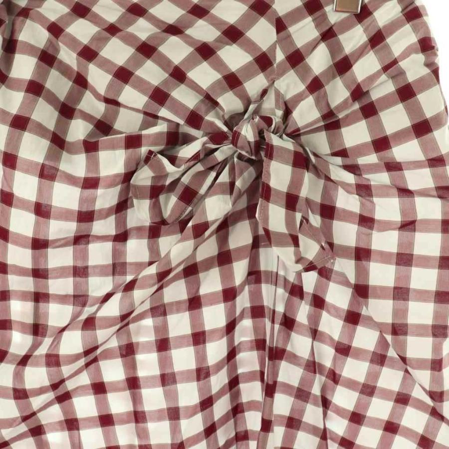 カレンテージ CURRENTAGE 25SS チェックスカート ストレート ロング