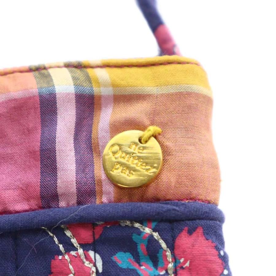 にゃねっと☻。 パッチワークトートバッグ 濃紺のパッチワークキルトバッグ トートバッグ - lilla＊GALLERY