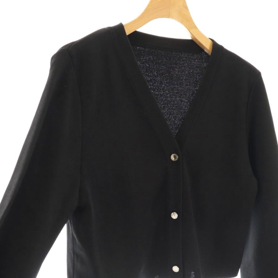 【中古】フォクシーニューヨーク FOXEY NEW YORK Knit Top LA FETE カーディガン ニット 長袖 38 ブラック 43598 /HK フォクシーニューヨーク FOXEY NEW YORK Knit Top LA FETE