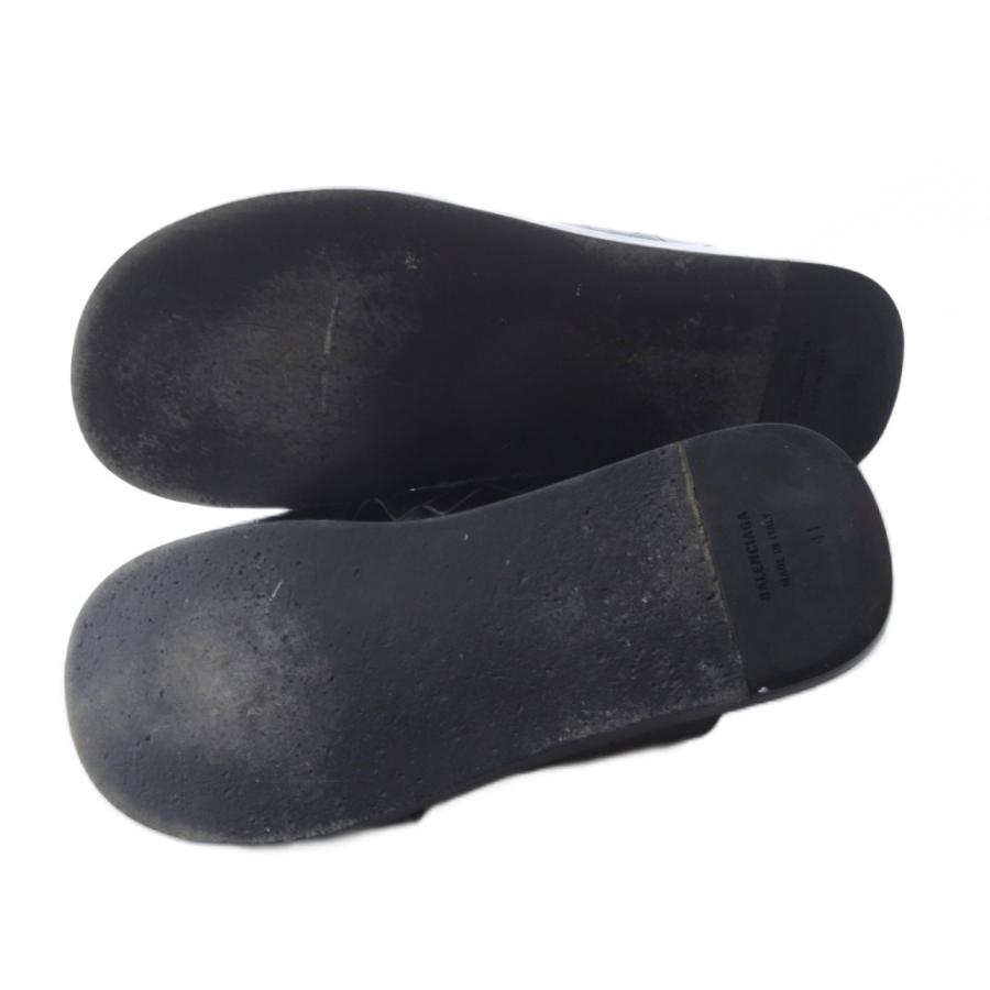 BALENCIAGA（バレンシアガ） 型押しサンダル ミュール レザー 41 黒