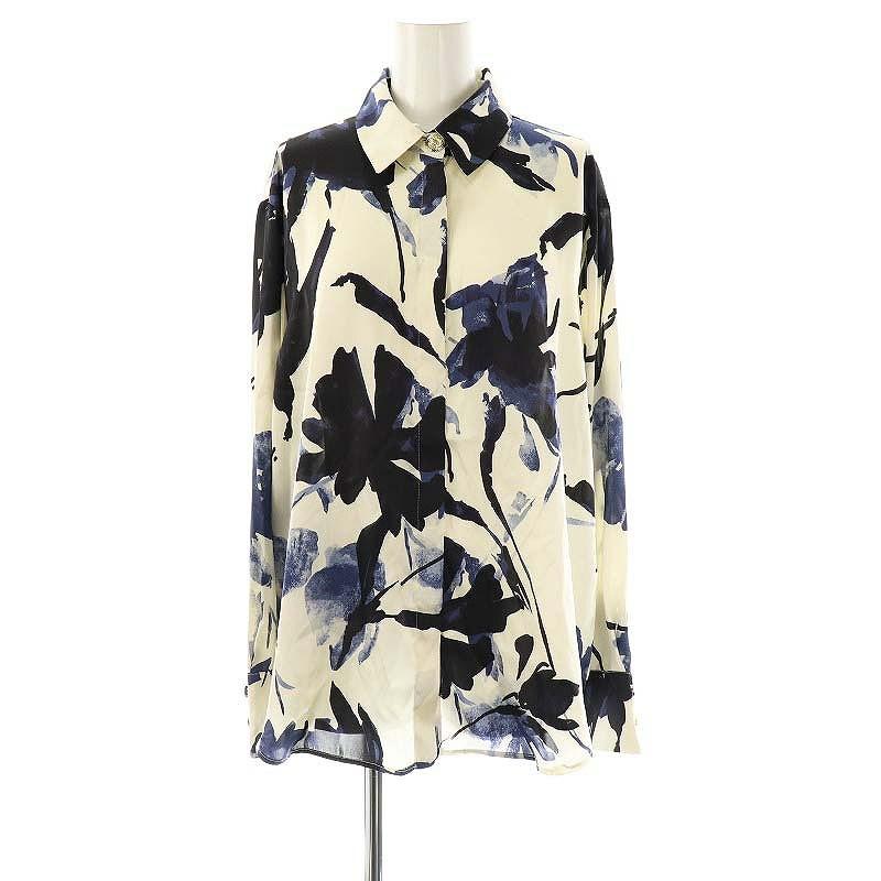 ZARA 未使用品 ザラ 25SS サテン仕上げプリント柄シャツ