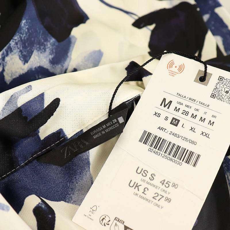 新品未使用ZARA(ザラ)ネイビーシルクシャツブラウス お洒落】ZARA ザラ プリーツシャツ ブラウス ネイビー｜Yahoo!フリマ
