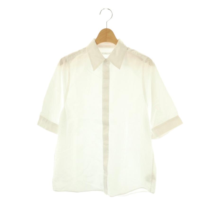 【中古】コルピエロ Col Pierrot 24AW SIDGRAS BLOUSE ブラウス シャツ 半袖 36 ホワイト /DF ■OS レディース コルピエロ Col Pierrot 24AW SIDGRAS BLOUSE ブラウス シャツ 半袖 36