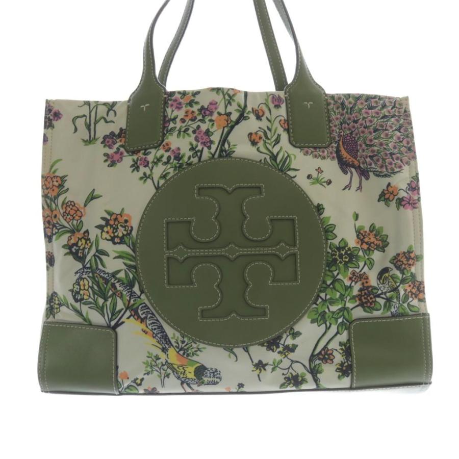 トリーバーチ TORY BURCH トートバッグPVC レザービッグサイズ花柄 TORY BURCH（トリーバーチ） 花柄 レザー切替 トートバッグ