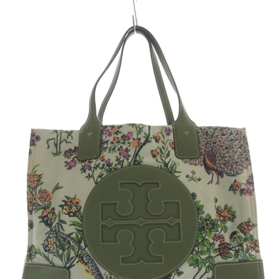 TORY BURCH（トリーバーチ） 花柄 レザー切替 トートバッグ
