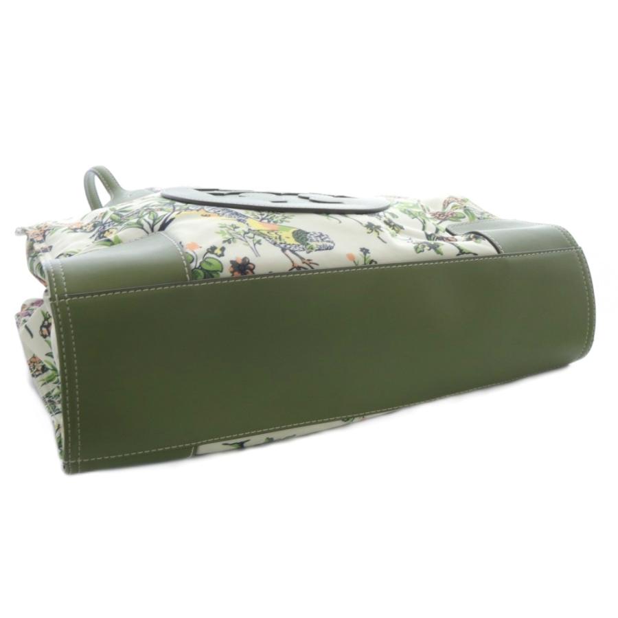 TORY BURCH（トリーバーチ） 花柄 レザー切替 トートバッグ
