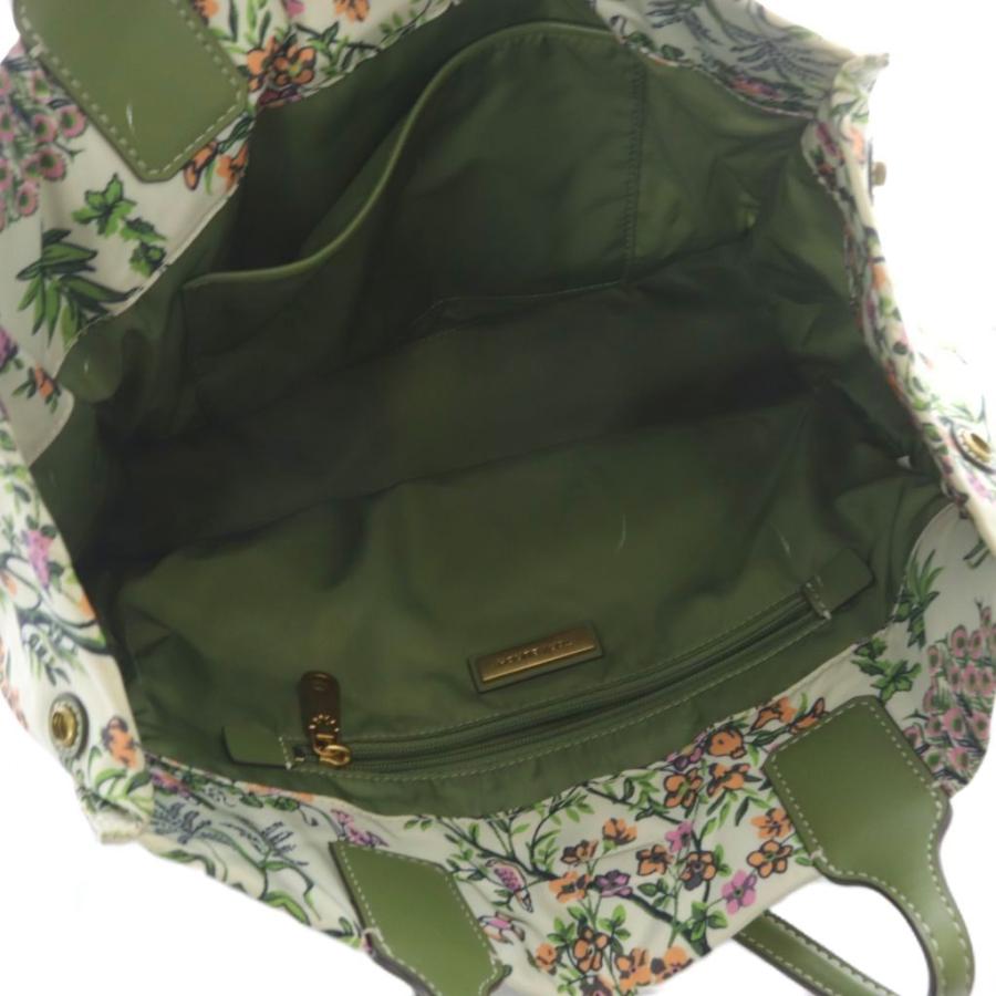 TORY BURCH（トリーバーチ） 花柄 レザー切替 トートバッグ