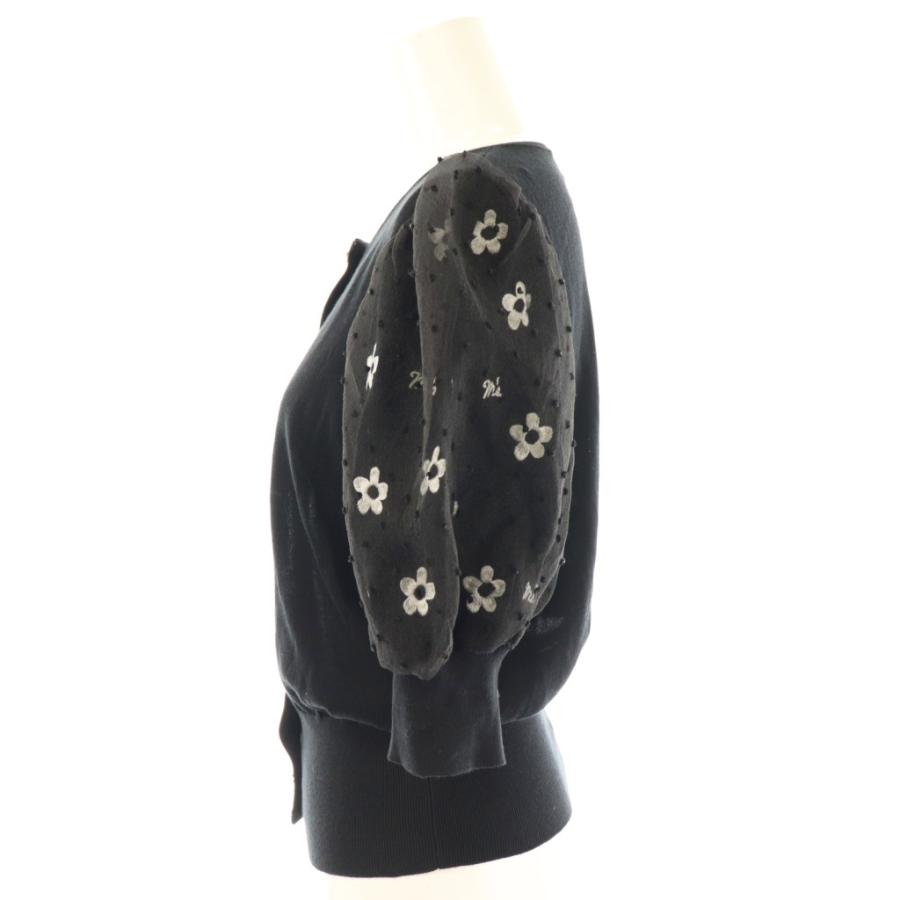 エムズグレイシー M'S GRACY お花刺繍入りクチュールニット