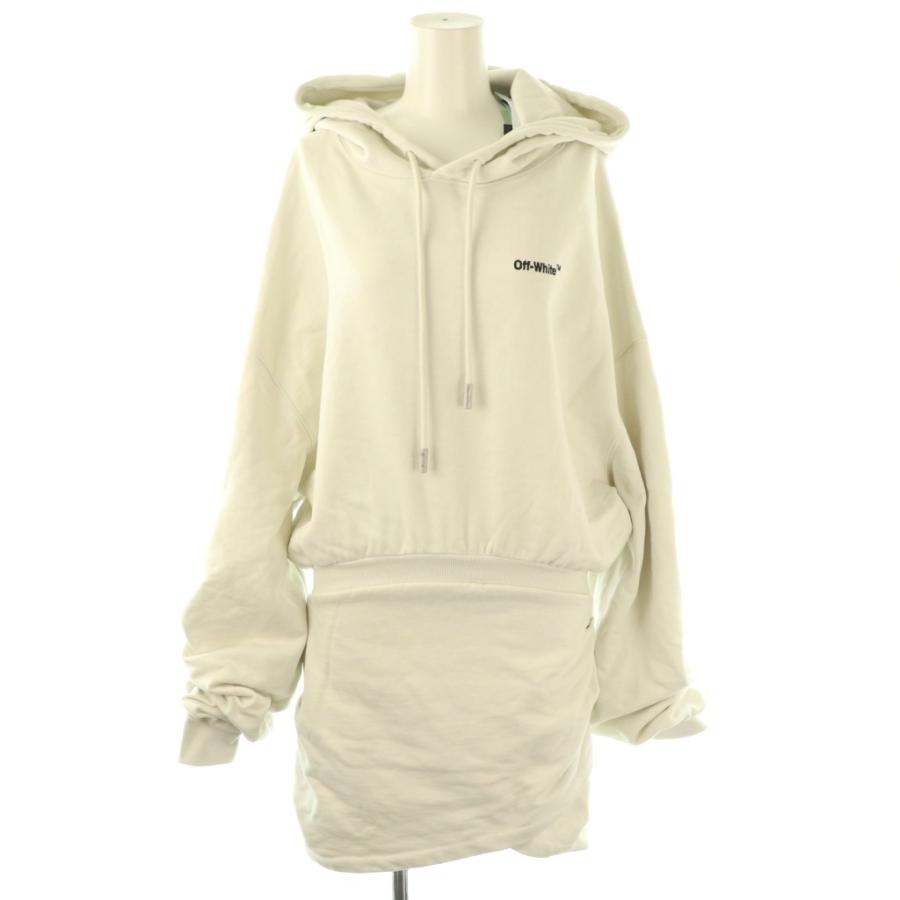 【中古】オフホワイト OFF WHITE スウェット ドレス ワンピース パーカー S 白 ホワイト /SS ■OS レディース オフホワイト OFF WHITE スウェット ドレス ワンピース パーカー S 白