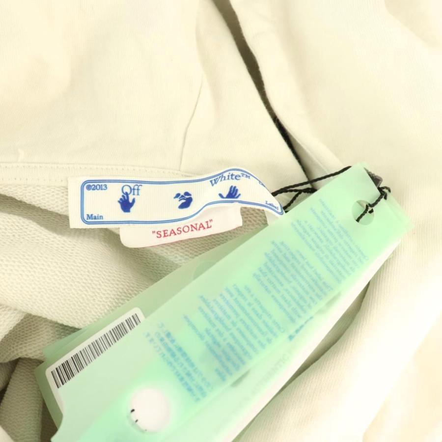 オフホワイト OFF WHITE スウェット ドレス ワンピース パーカー S 白