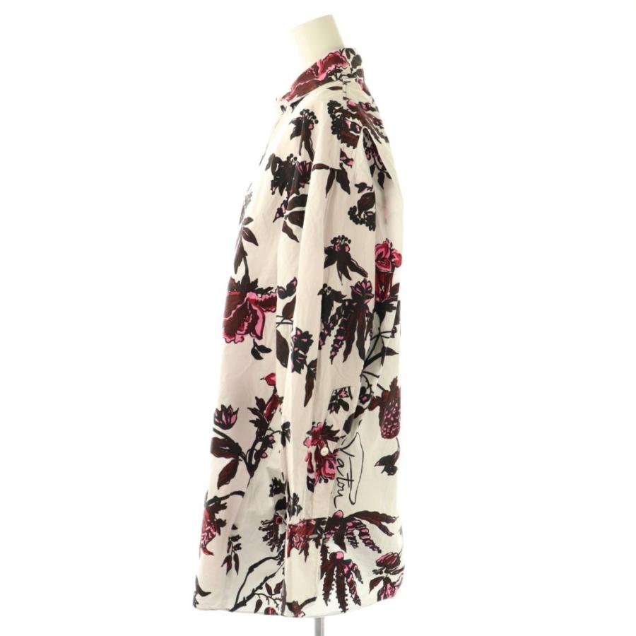 パトゥ PATOU コットンプリントミニシャツドレス ブラウス 長袖 前開き