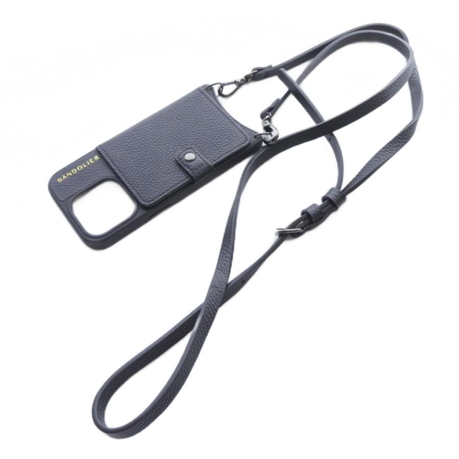 バンドリヤー BANDOLIER iphone16 Pro スマホケース レザー 黒