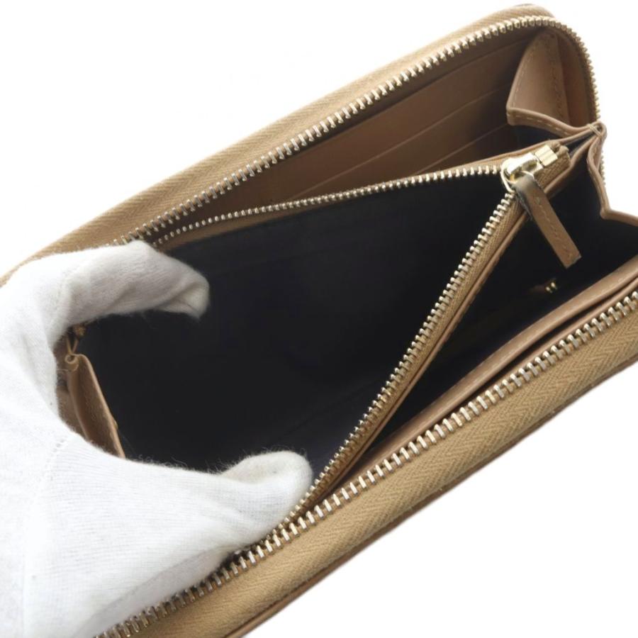 その他 mo GUCCI グッチ ウーブンウェブ ラウンドファスナー 長財布 レザー