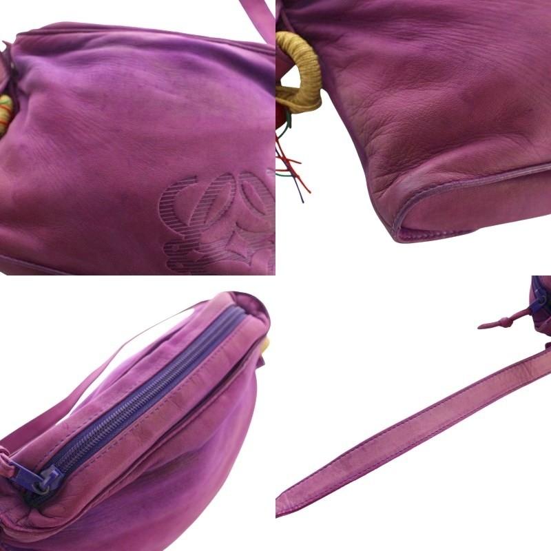 ロエベ ショルダーバッグ パープル アナグラム ナッパレザー LOEWE ロエベ ヴィンテージ アナグラム ナッパレザー ショルダー