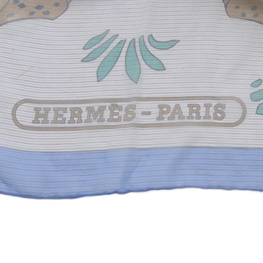 HERMES（エルメス） スカーフ カレ140 Les Leopards カレジェアン