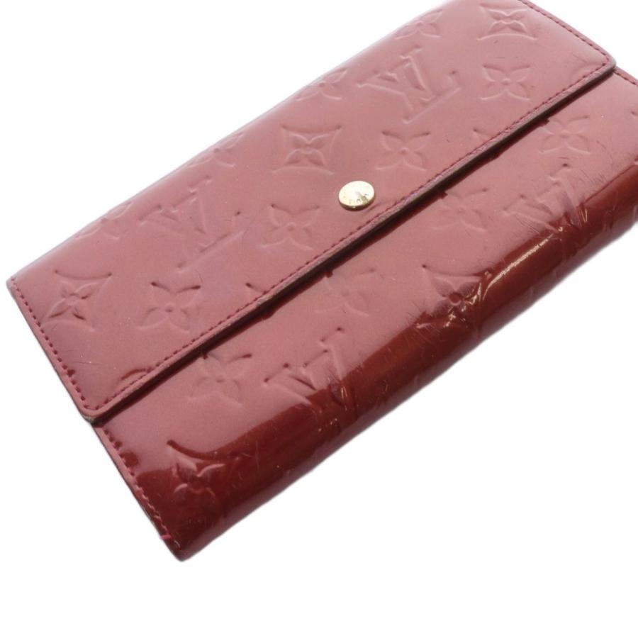 LOUIS VUITTON ルイヴィトン ヴェルニ ポルトフォイユサラ 長財布 赤