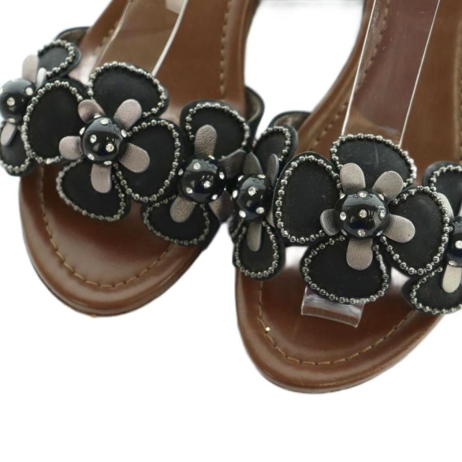 ANNA SUI（アナスイ） フラワーモチーフ サンダル ウェッジソール 23.0