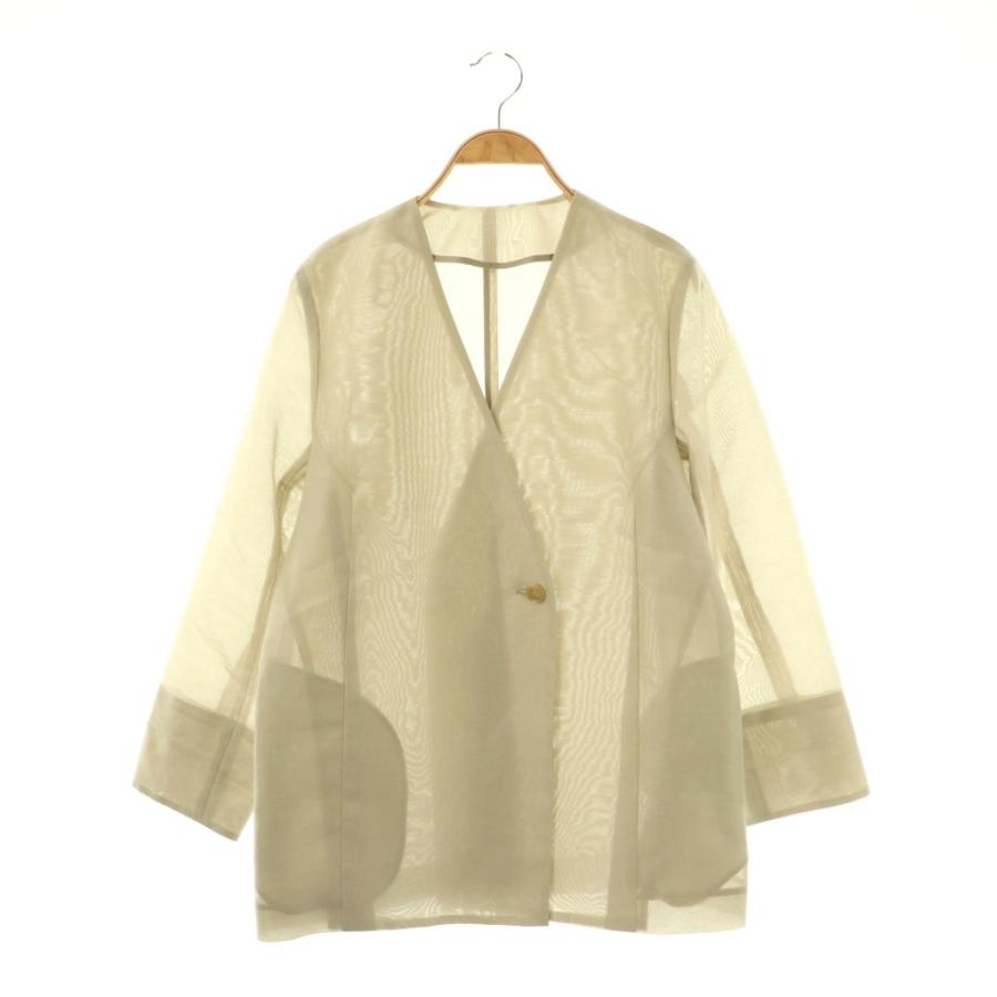 イエナ IENA 24SS シアージャケット ノーカラー 38 ベージュ /HK □OS