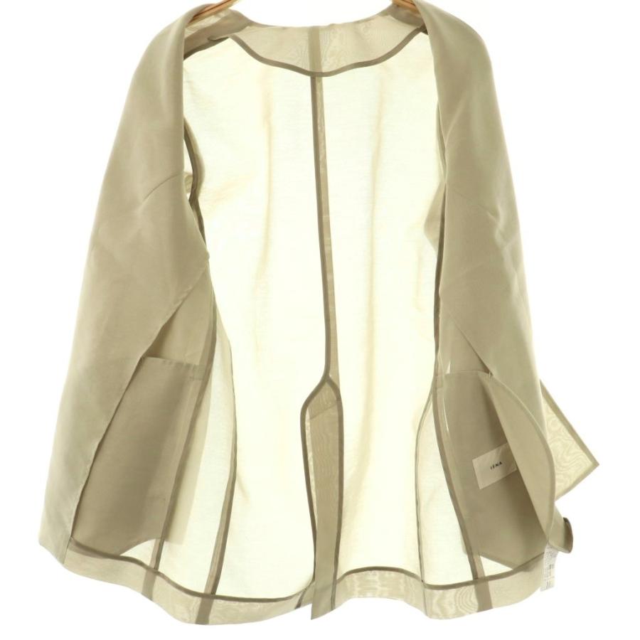 イエナ IENA 24SS シアージャケット ノーカラー 38 ベージュ /HK □OS