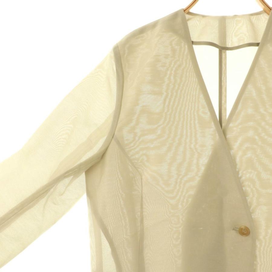 イエナ IENA 24SS シアージャケット ノーカラー 38 ベージュ /HK □OS